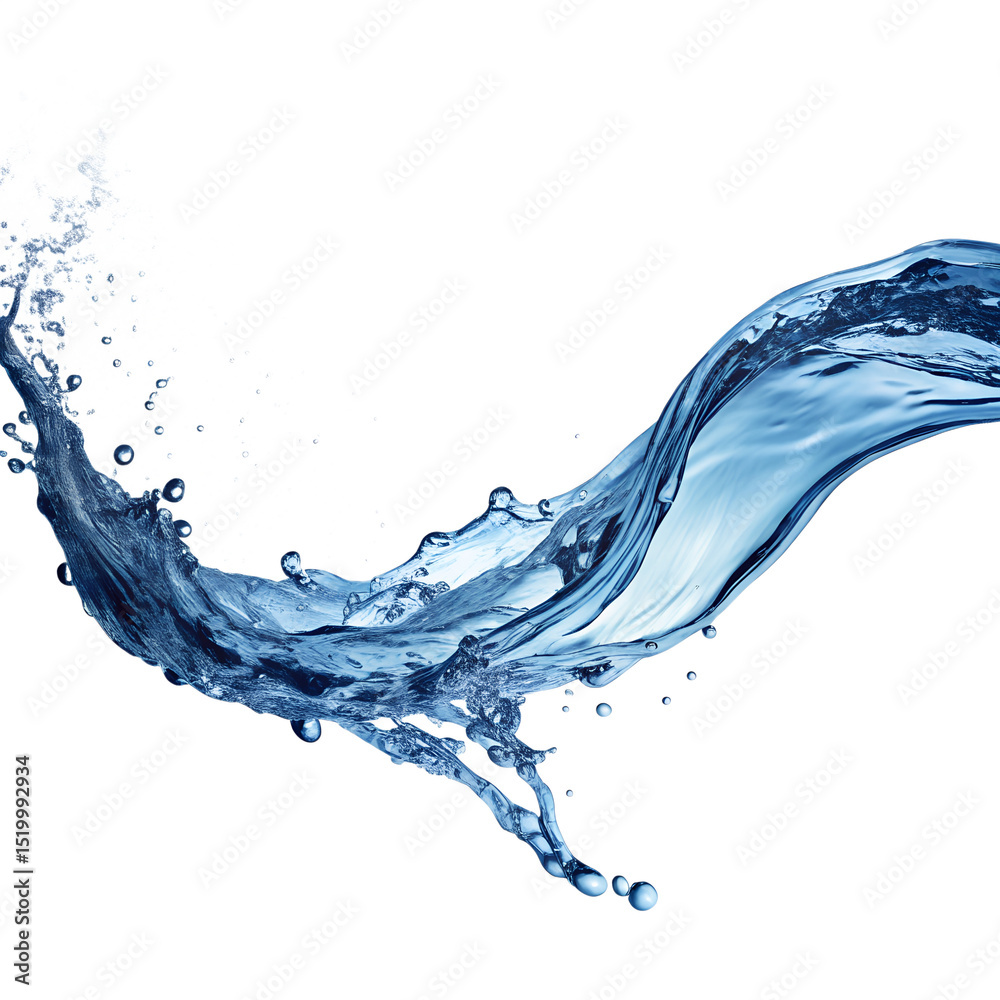 Obraz premium Water Motion Trail Effect Isolated on Transparent Background