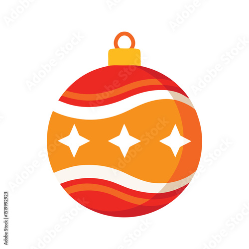 Christmas ornament ball vector art illustration