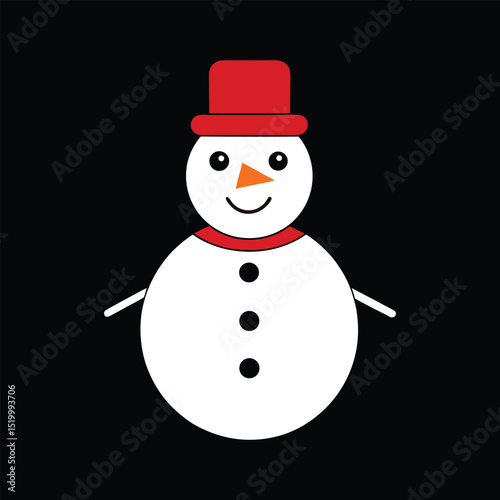 snowman vector art illustration