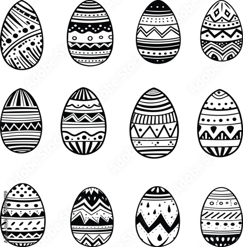Happy Easter Day Illustration – Spring Holiday with Eggs, Bunny, and Flowers