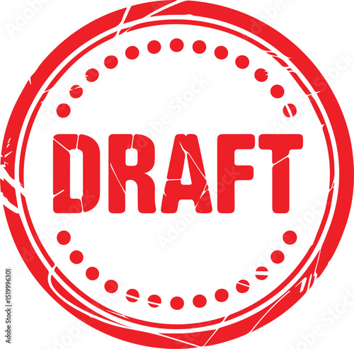 Draft stamp text vector