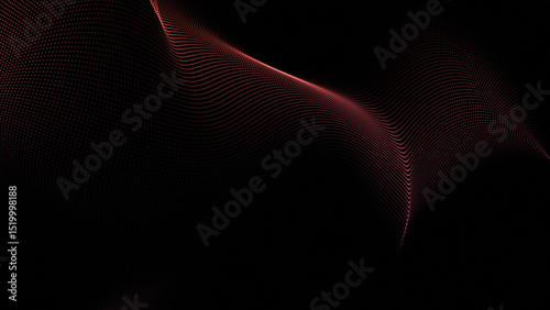 Wallpaper Mural Abstract glowing Line Particles Wave dark Background . Abstract pattern futuristic hi-tech Particles Background Torontodigital.ca