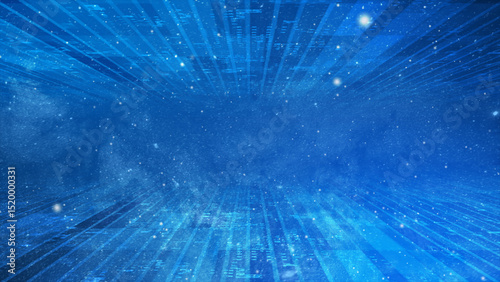Wallpaper Mural Abstract 3d technology futuristic concept background. Motion of digital data flow Royal blue color background Torontodigital.ca