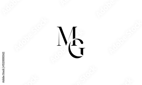MG initial letters, monogram logo