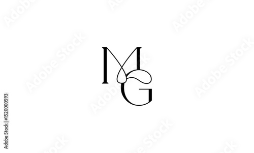MG initial letters, monogram logo
