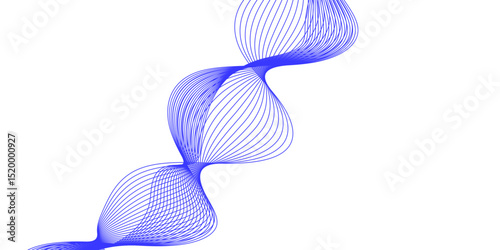 Abstract blue background with a glowing abstract waves. Abstract wave element for design. Digital frequency track equalizer, Futuristic background design. Long exposure, Light painting photography.