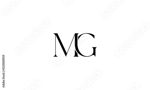 MG initial letters, monogram logo