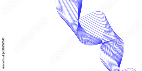 Abstract blue background with a glowing abstract waves. Abstract wave element for design. Digital frequency track equalizer, Futuristic background design. Long exposure, Light painting photography.