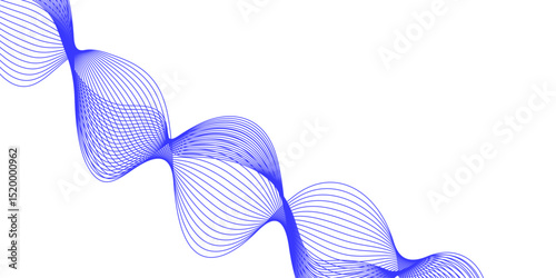 Abstract blue background with a glowing abstract waves. Abstract wave element for design. Digital frequency track equalizer, Futuristic background design. Long exposure, Light painting photography.