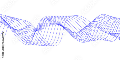 Abstract blue background with a glowing abstract waves. Abstract wave element for design. Digital frequency track equalizer, Futuristic background design. Long exposure, Light painting photography.