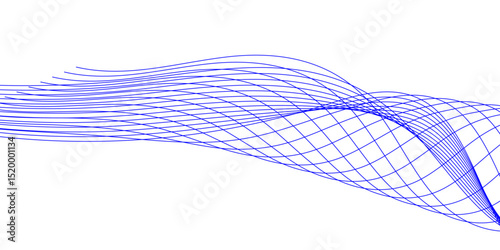 Abstract blue background with a glowing abstract waves. Abstract wave element for design. Digital frequency track equalizer, Futuristic background design. Long exposure, Light painting photography.