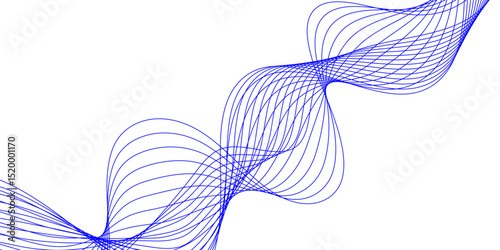 Abstract blue background with a glowing abstract waves. Abstract wave element for design. Digital frequency track equalizer, Futuristic background design. Long exposure, Light painting photography.