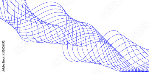 Abstract blue background with a glowing abstract waves. Abstract wave element for design. Digital frequency track equalizer, Futuristic background design. Long exposure, Light painting photography.