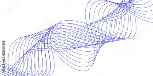 Abstract blue background with a glowing abstract waves. Abstract wave element for design. Digital frequency track equalizer, Futuristic background design. Long exposure, Light painting photography.