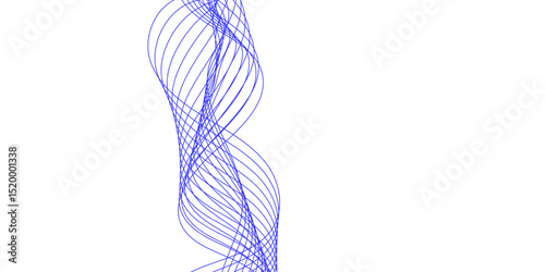 Abstract blue background with a glowing abstract waves. Abstract wave element for design. Digital frequency track equalizer, Futuristic background design. Long exposure, Light painting photography.