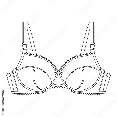 black bra isolated on white
