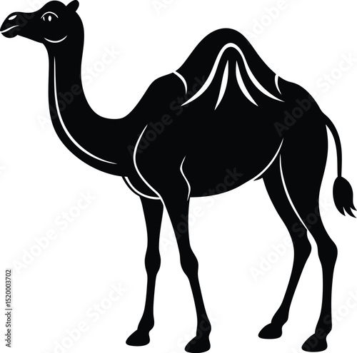 Camel Vector Silhouette Art Icon Illustration
