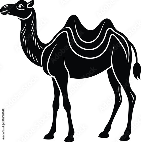 Camel Vector Silhouette Art Icon Illustration
