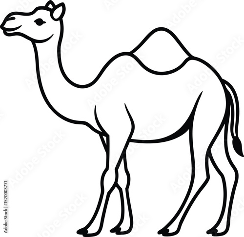 Camel Vector Silhouette Art Icon Illustration
