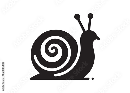 Tiny Snail Shell Silhouette Vector