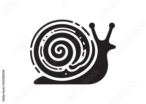 Tiny Snail Shell Silhouette Vector