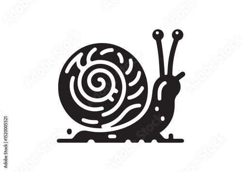 Tiny Snail Shell Silhouette Vector