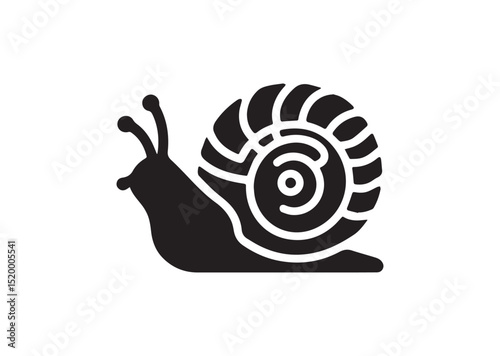 Tiny Snail Shell Silhouette Vector