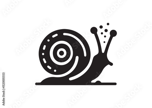 Tiny Snail Shell Silhouette Vector