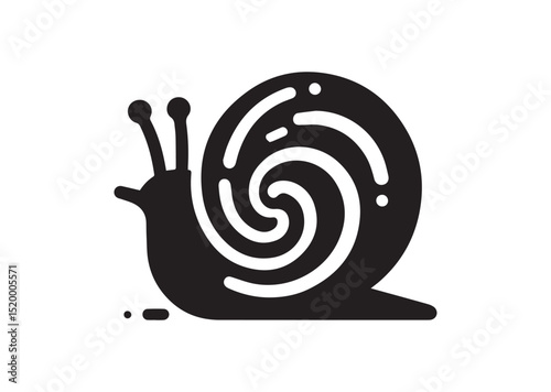 Tiny Snail Shell Silhouette Vector