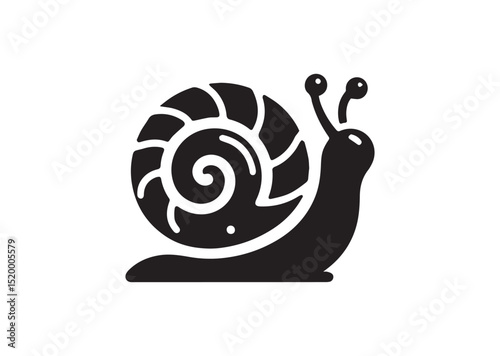 Tiny Snail Shell Silhouette Vector