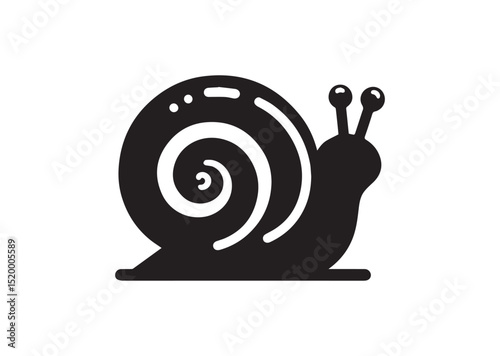 Tiny Snail Shell Silhouette Vector