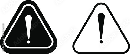 Warning danger triangle icon set set. Vector collection isolated on transparent background hazardous apps and website material symbol in trendy style. Globally harmonized system all classes caution