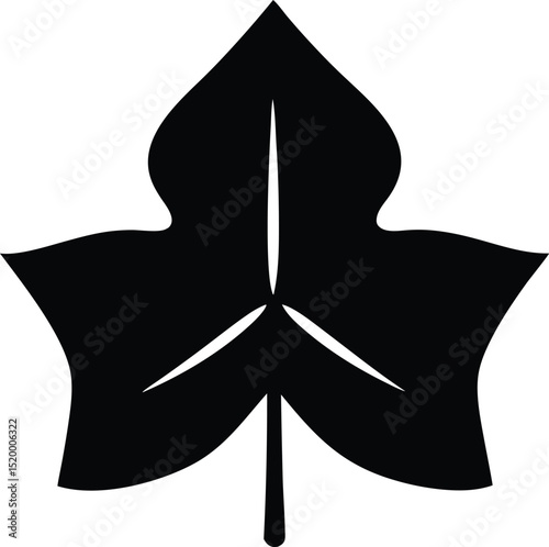 Ivy Leaf Silhouette Vector Illustration for Nature, Botany, and Plant Design

