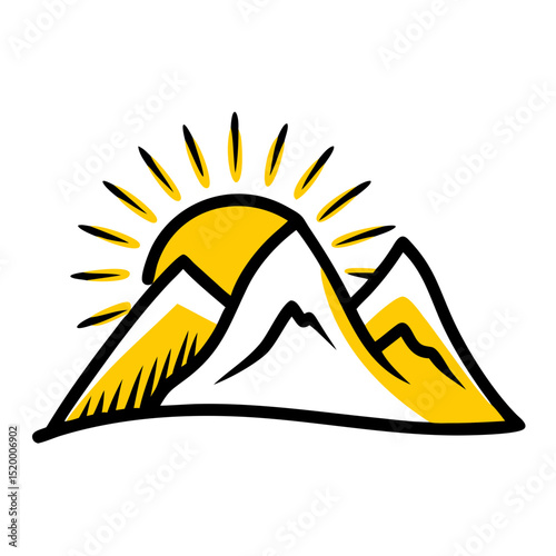 alpenglow vector icon