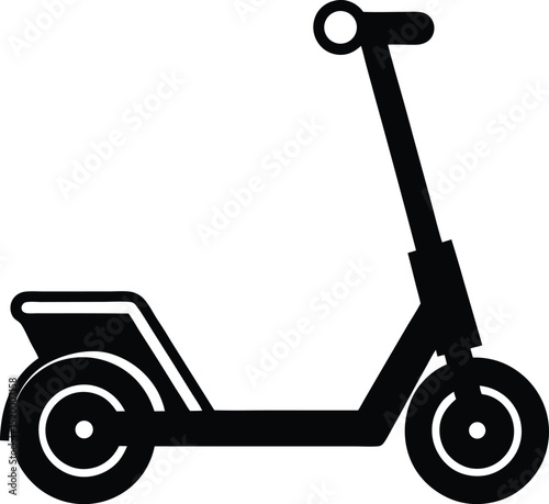 Scooter Vector Silhouette Art Icon

