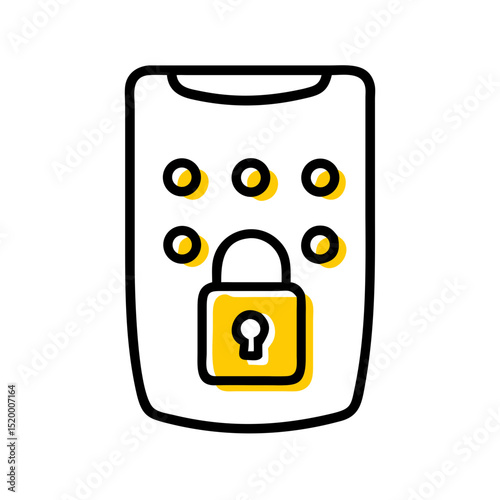 app lock scheme vector icon