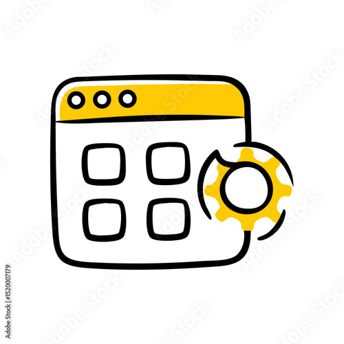 app manager queue vector icon