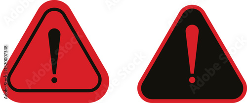 Warning danger triangle icon set set. Vector collection isolated on transparent background hazardous apps and website material symbol in trendy style. Globally harmonized system all classes caution