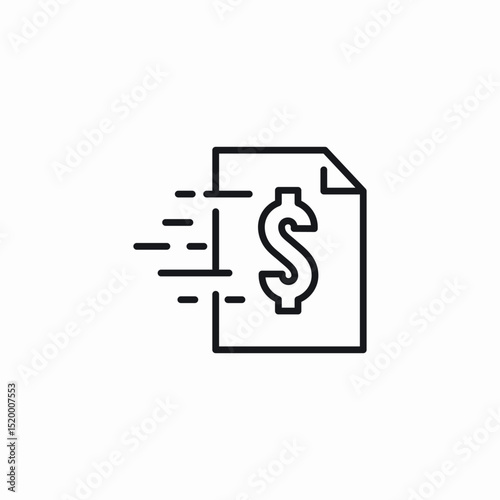 financial document icon sign vector