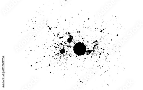 Black ink drops on white background ink vector