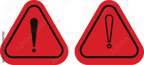 Warning danger triangle icon set set. Vector collection isolated on transparent background hazardous apps and website material symbol in trendy style. Globally harmonized system all classes caution