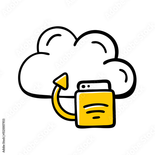 backup service vector icon