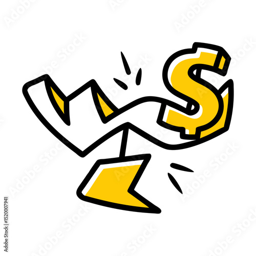 bankruptcy concept illustration vector icon
