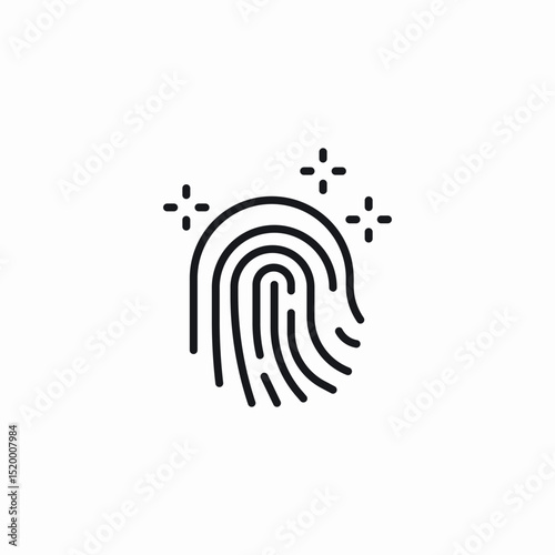 fingerprint process icon sign vector