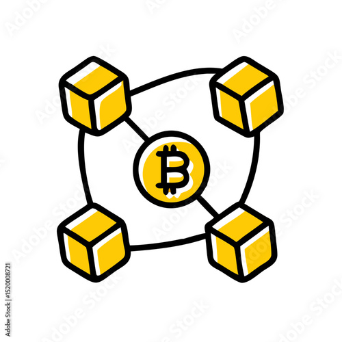 blockchain vector icon