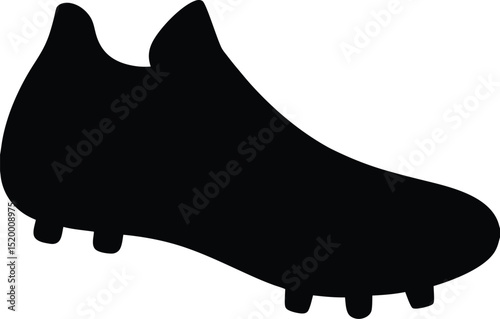 Football cleats Vector Silhouette Art Icon Illustration
