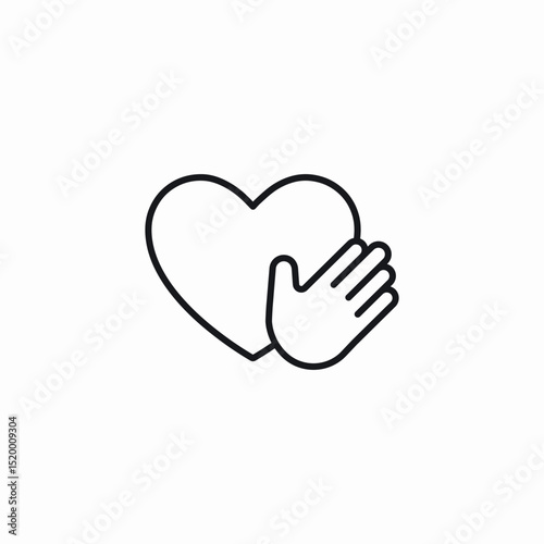 heart pause motion icon sign vector