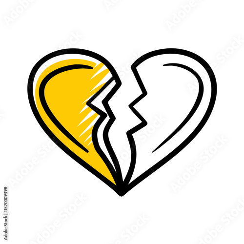 broken heart vector icon