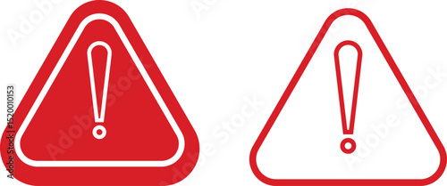 Warning danger triangle icon set set. Vector collection isolated on transparent background hazardous apps and website material symbol in trendy style. Globally harmonized system all classes caution