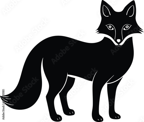 Fox Vector Silhouette Art Icon Illustration
